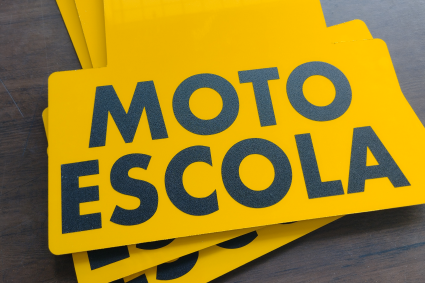 Placa moto escola ACM - LPGRAFITES