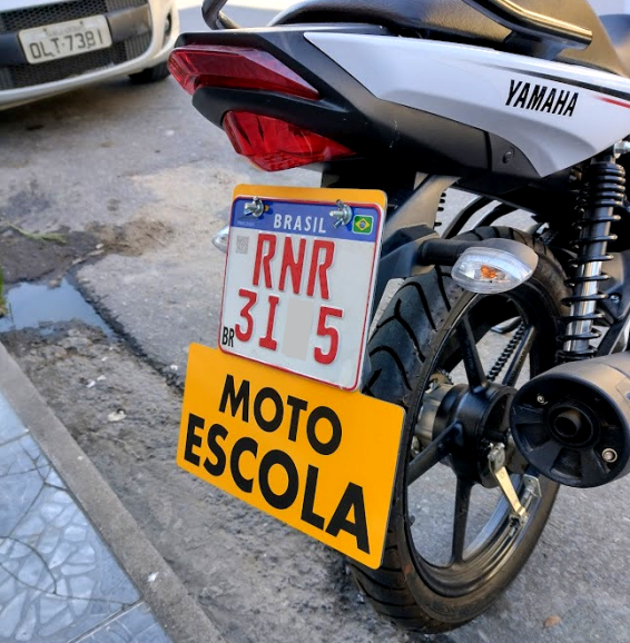 Placa moto escola - LPGRAFITES